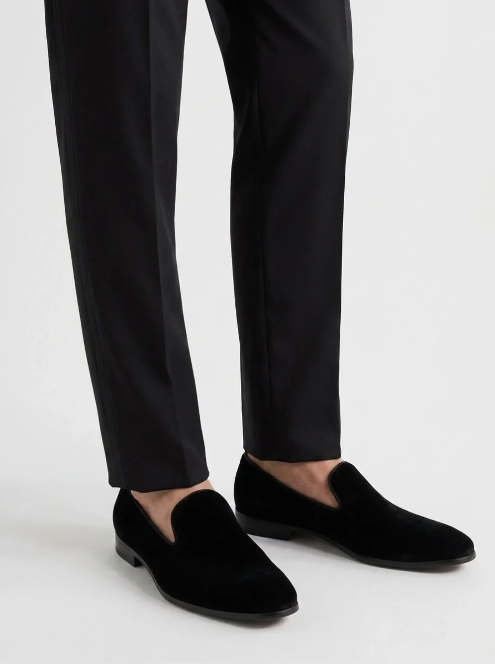 The Black Tux Velvet Slip-On Loafers Sz 11
